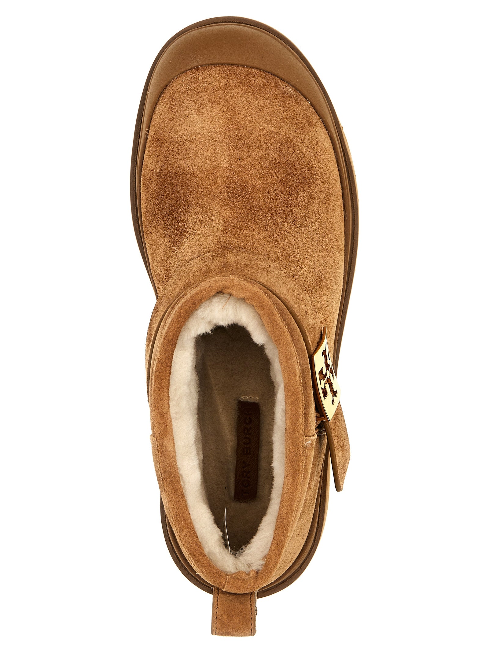 Mellow Shearling Platform ankle boots Brown Boots