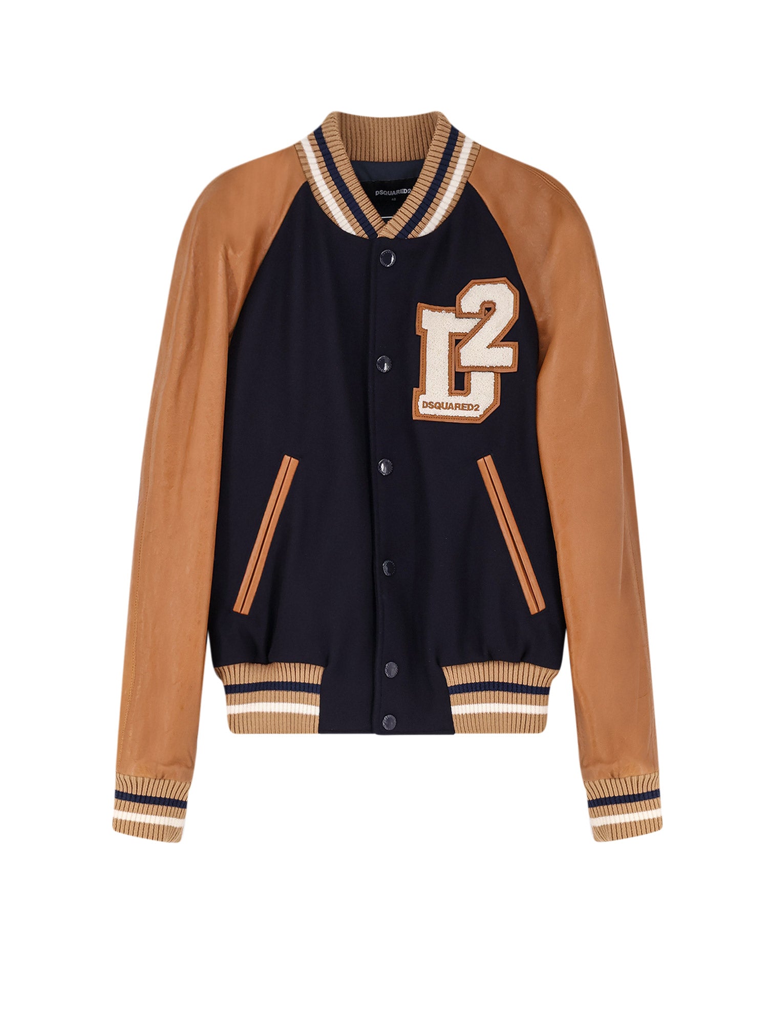 Dsquared2 Jackets Blue Lana Vergine Poliammide