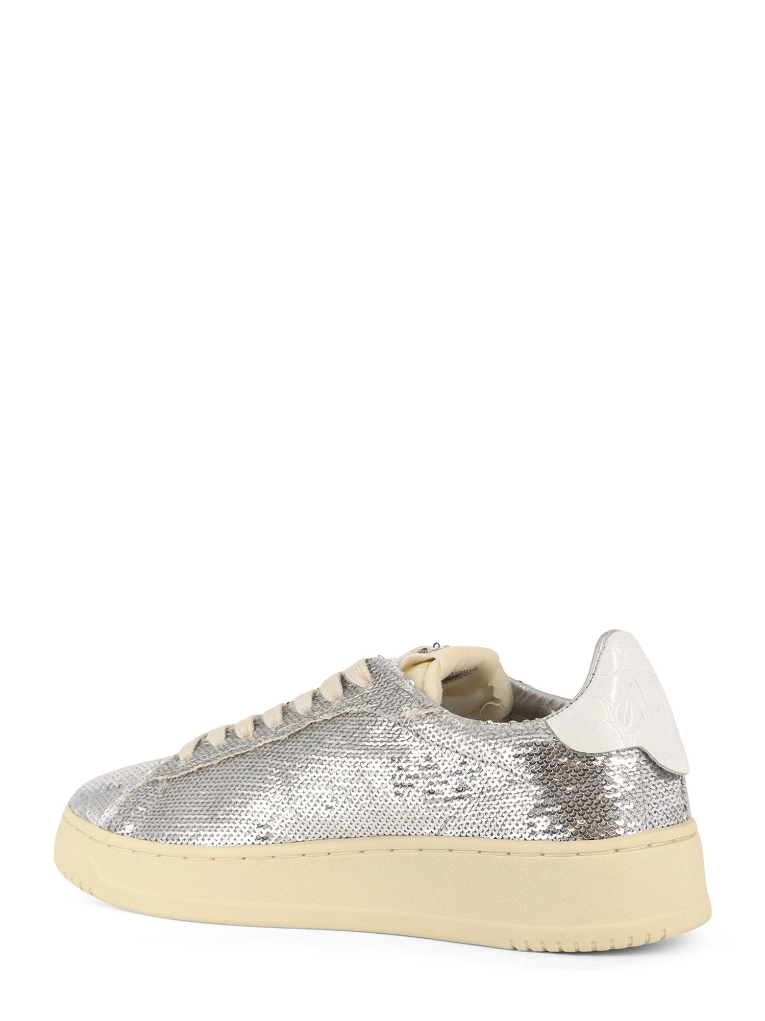 AUTRY Sneakers White Pelle/paillettes