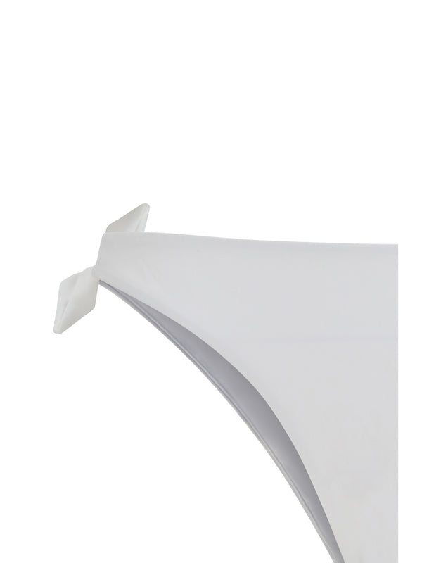 Technical Jersey Bikini Bottoms White Polyamide Swimwear