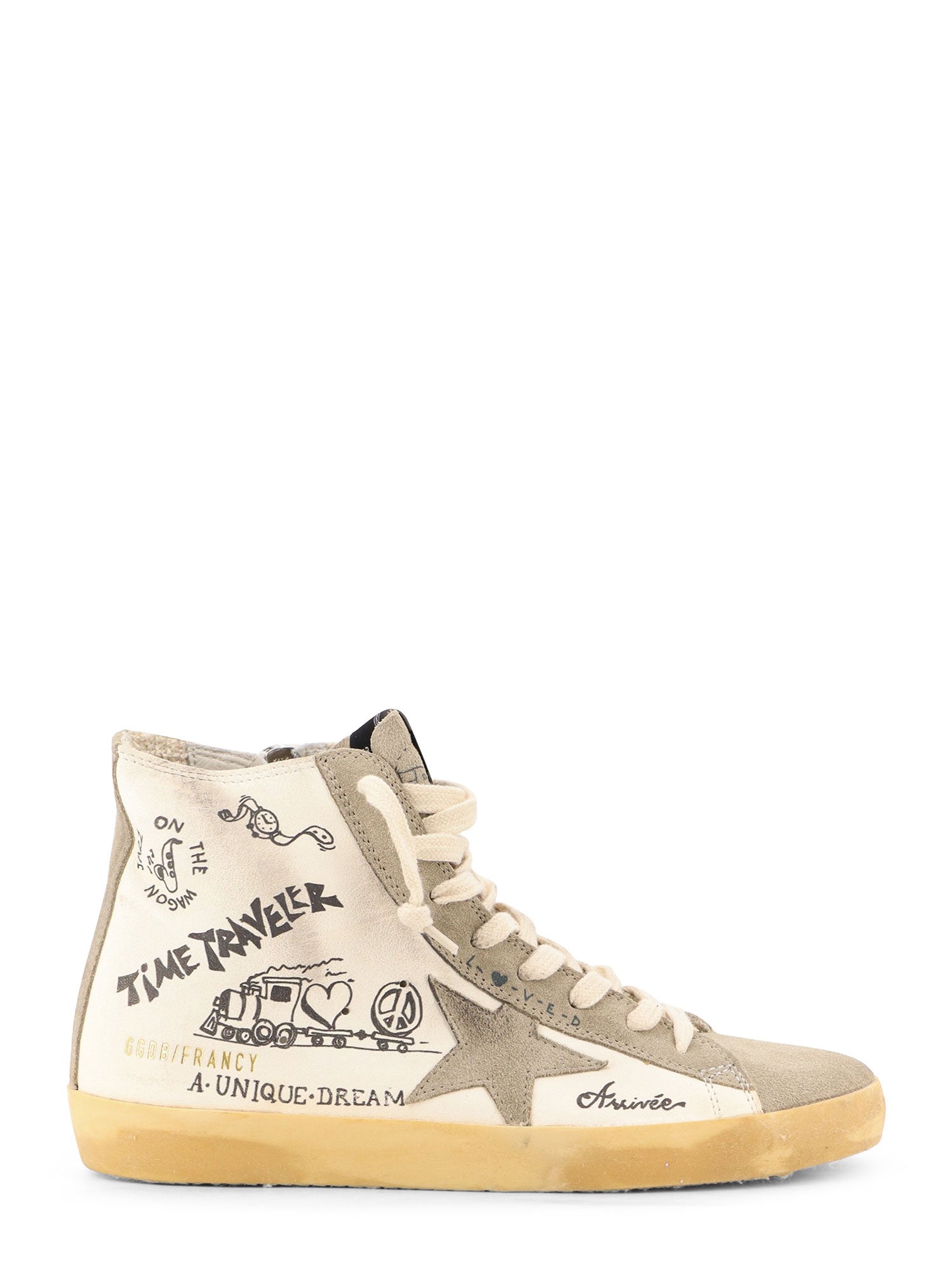 Golden Goose Sneakers Whitetaupeblack Pelle
