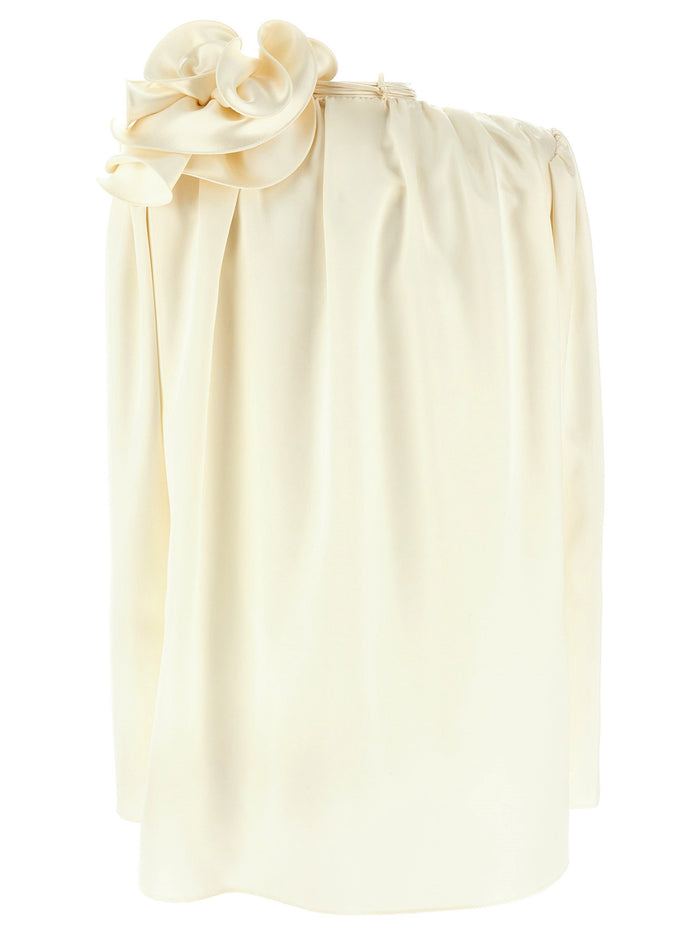 03 blouse White Silk Shirt