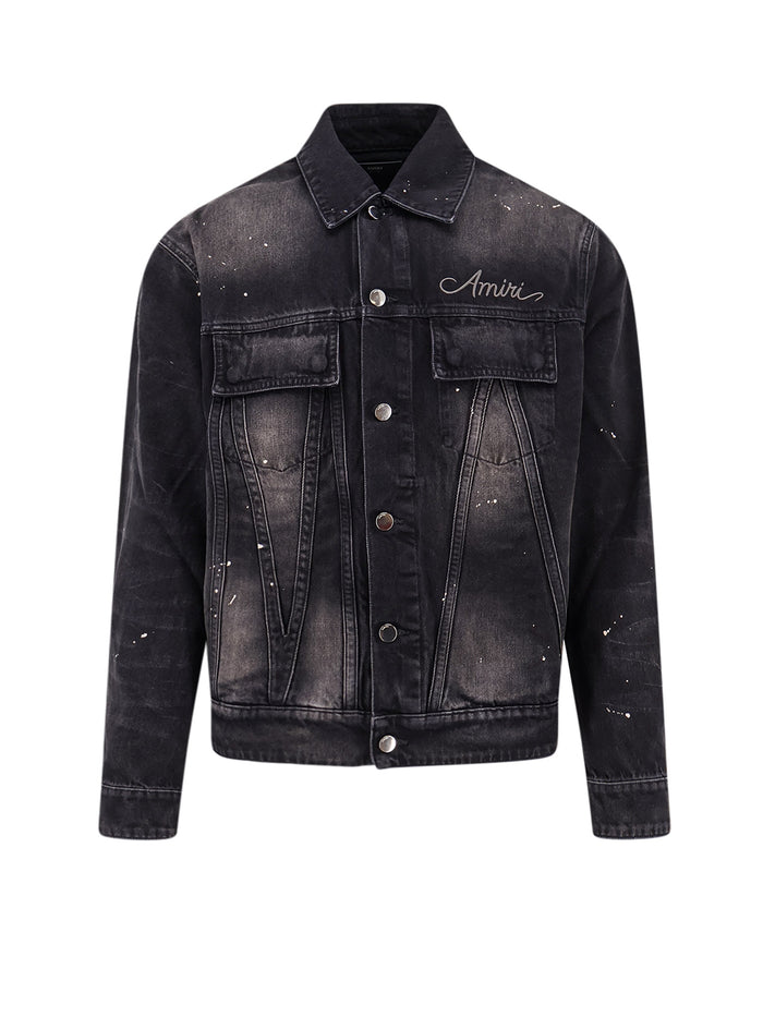 Amiri Jackets Faded Black Cotone