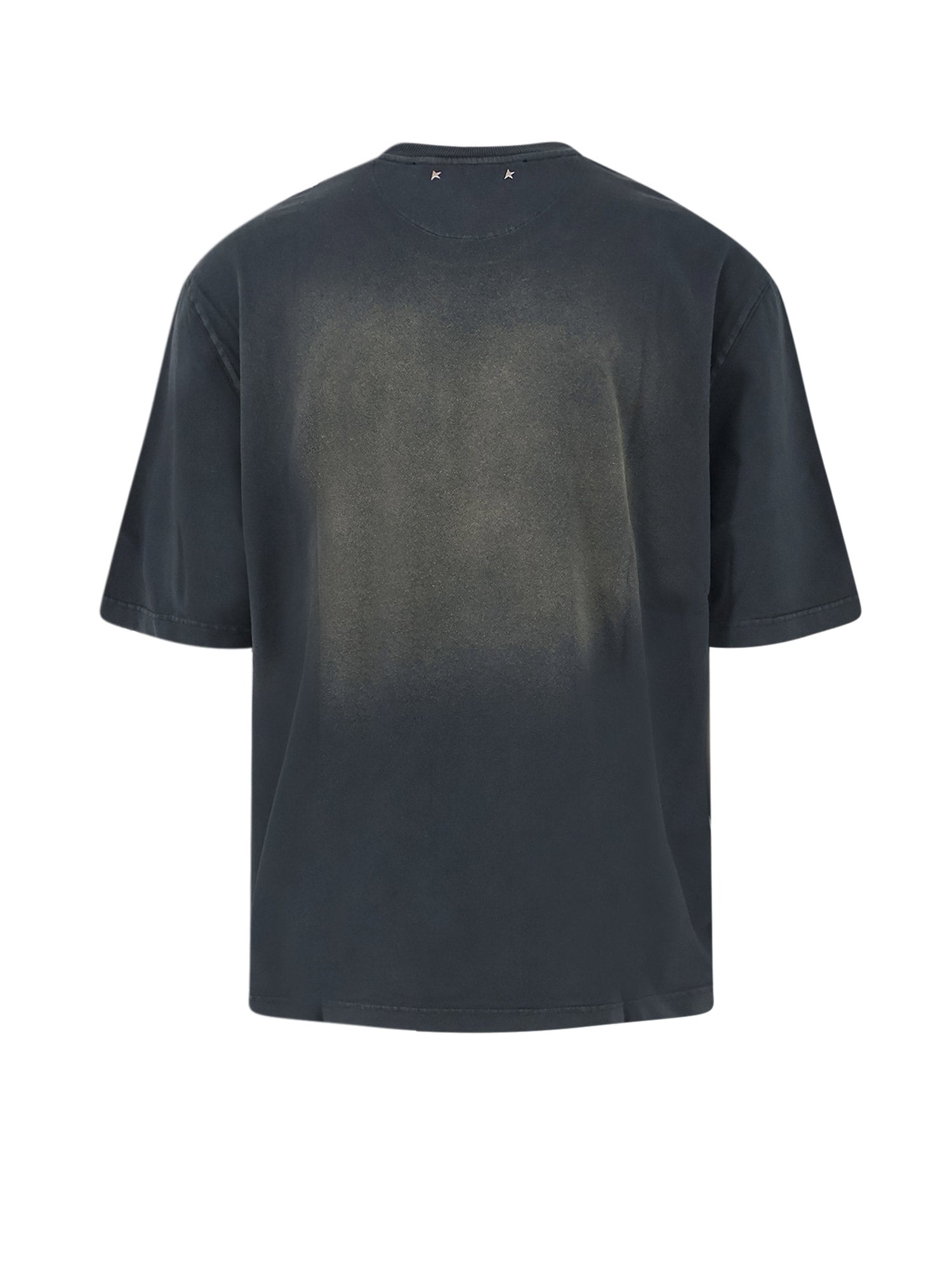 Golden Goose T-shirts and Polos Bleached Washed Black Cotone