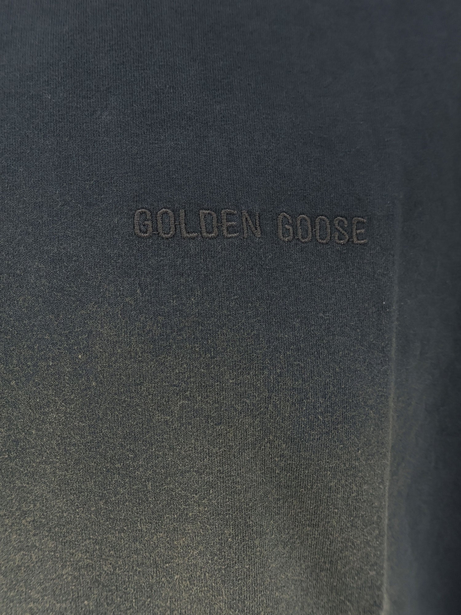 Golden Goose T-shirts and Polos Bleached Washed Black Cotone