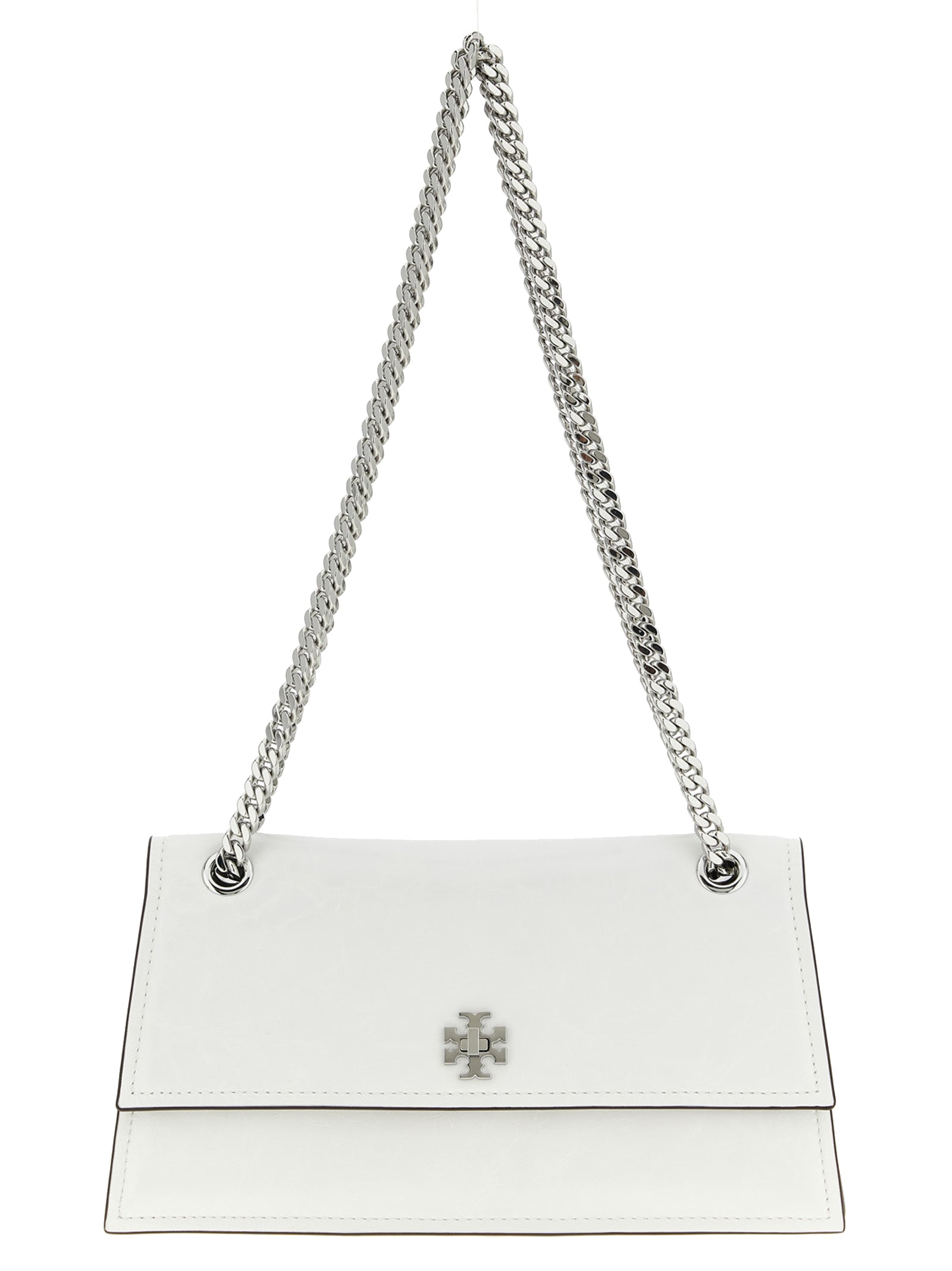 Kira Turnlock Shoulder Bag White Lamb Leather (ovis Aries)