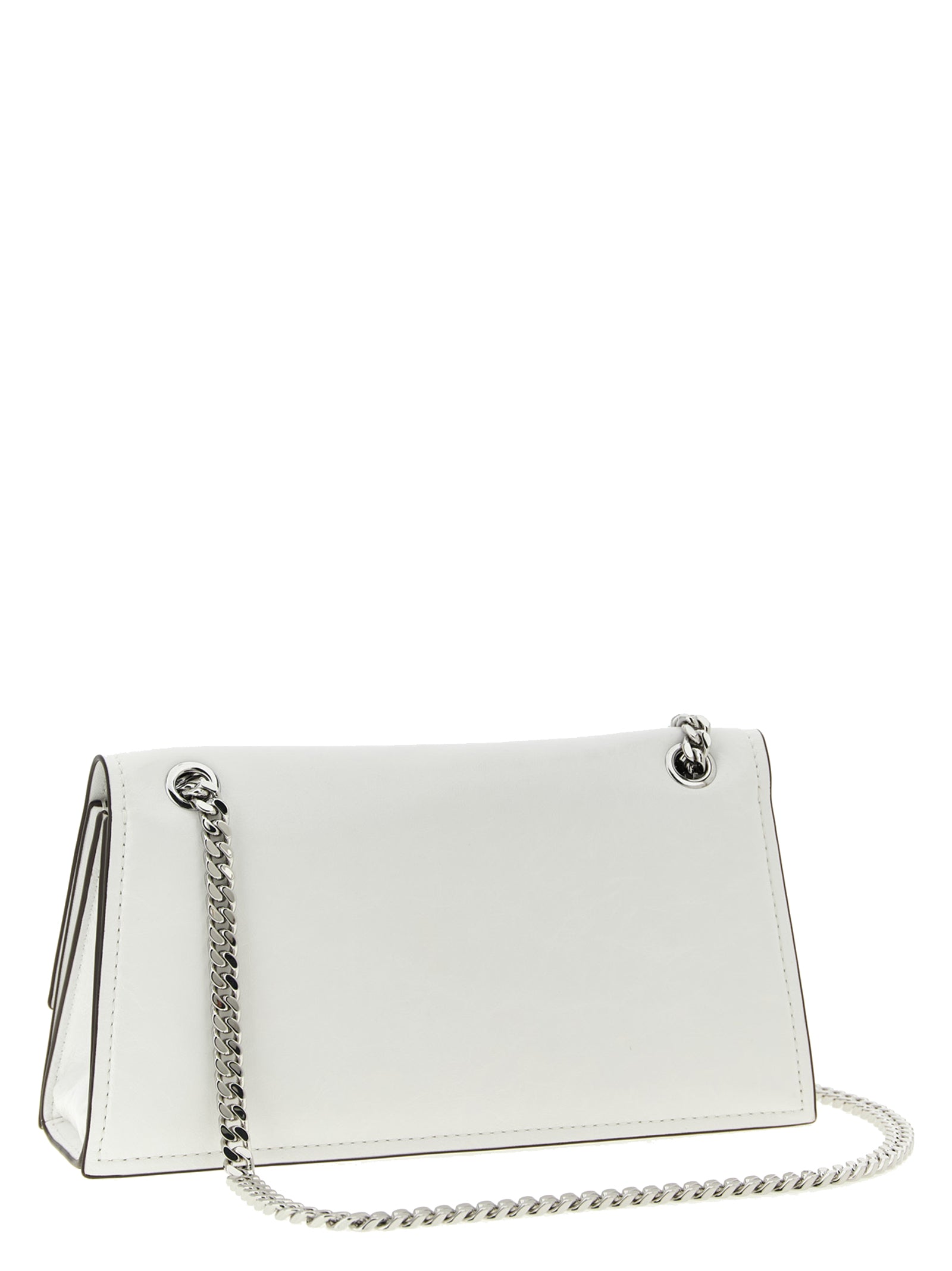 Kira Turnlock Shoulder Bag White Lamb Leather (ovis Aries)