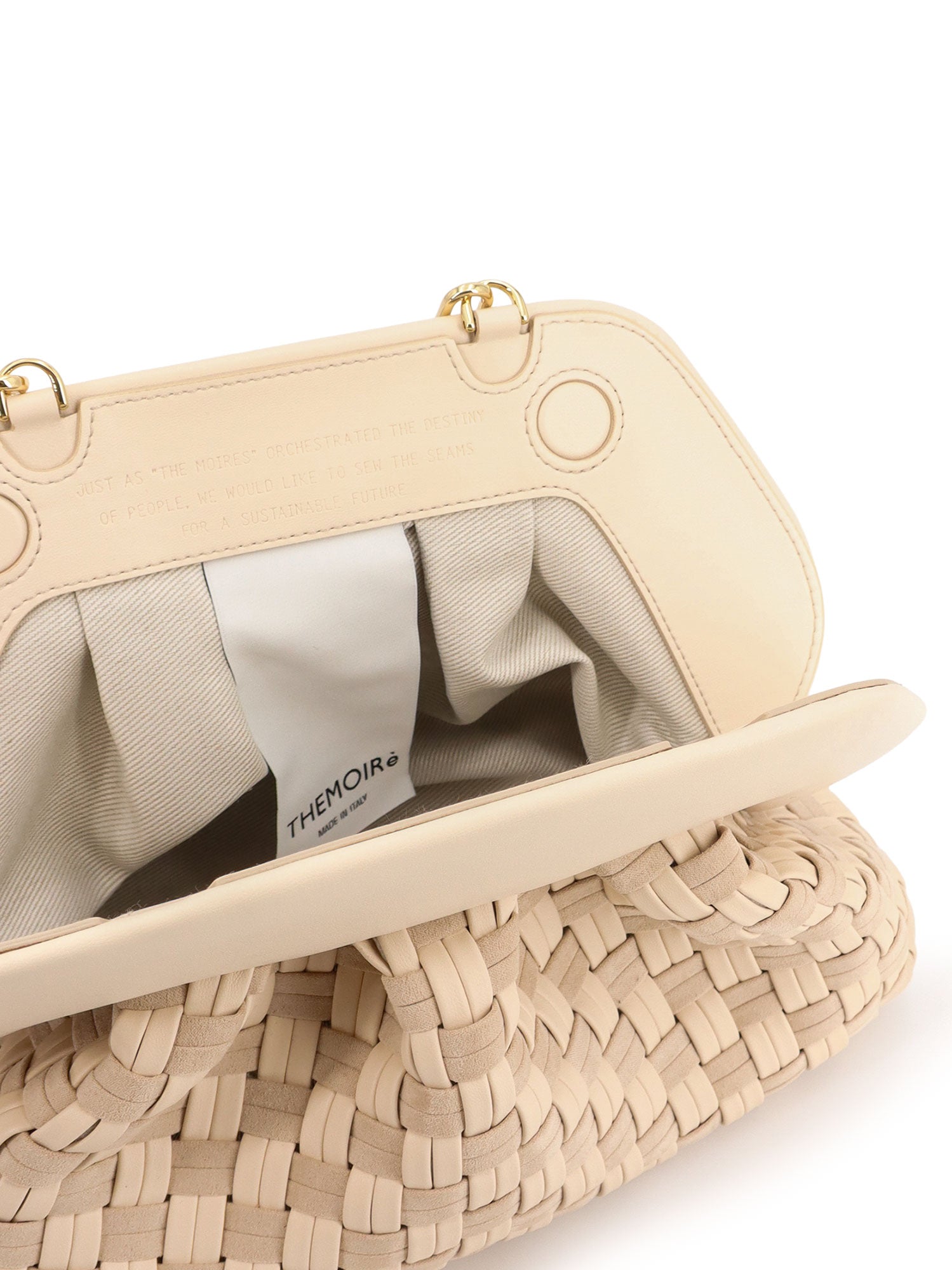 Themoire Bags Ivory Pelle