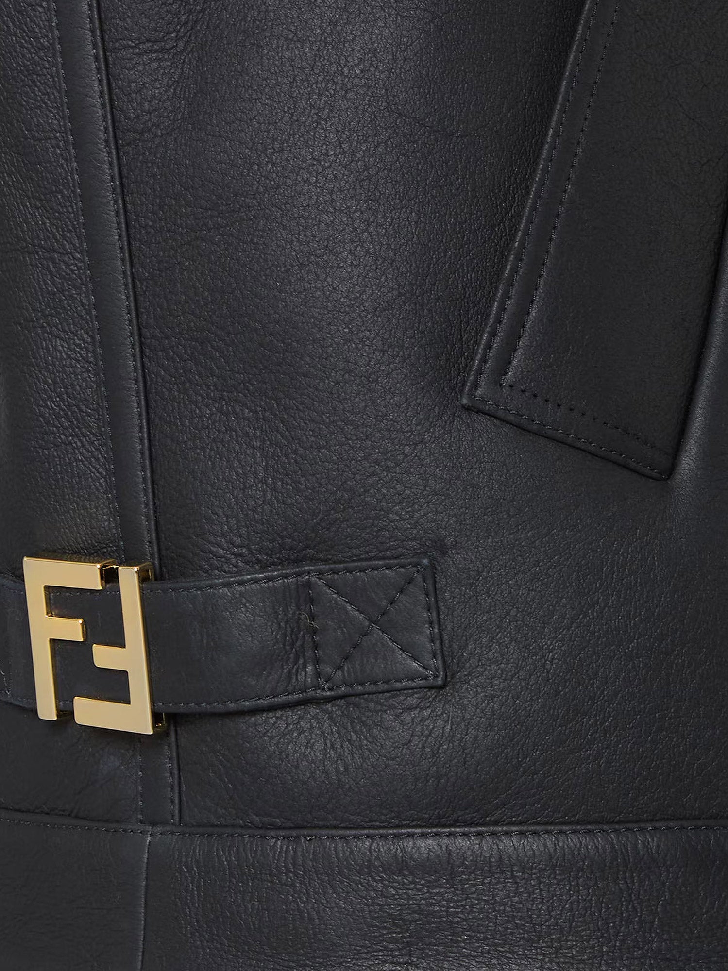 Fendi Jackets Black Pelle Di Montone