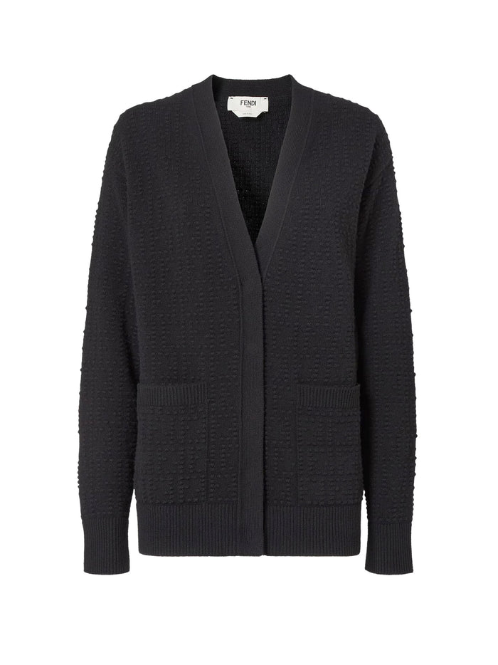 Fendi Sweaters Black Lana Cashmere Elastane