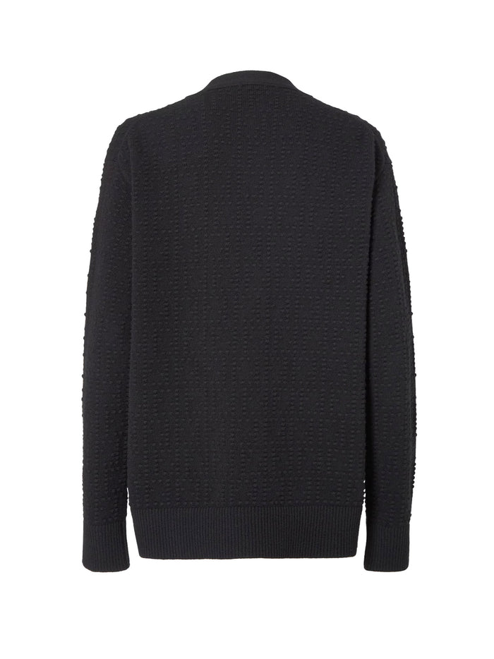 Fendi Sweaters Black Lana Cashmere Elastane