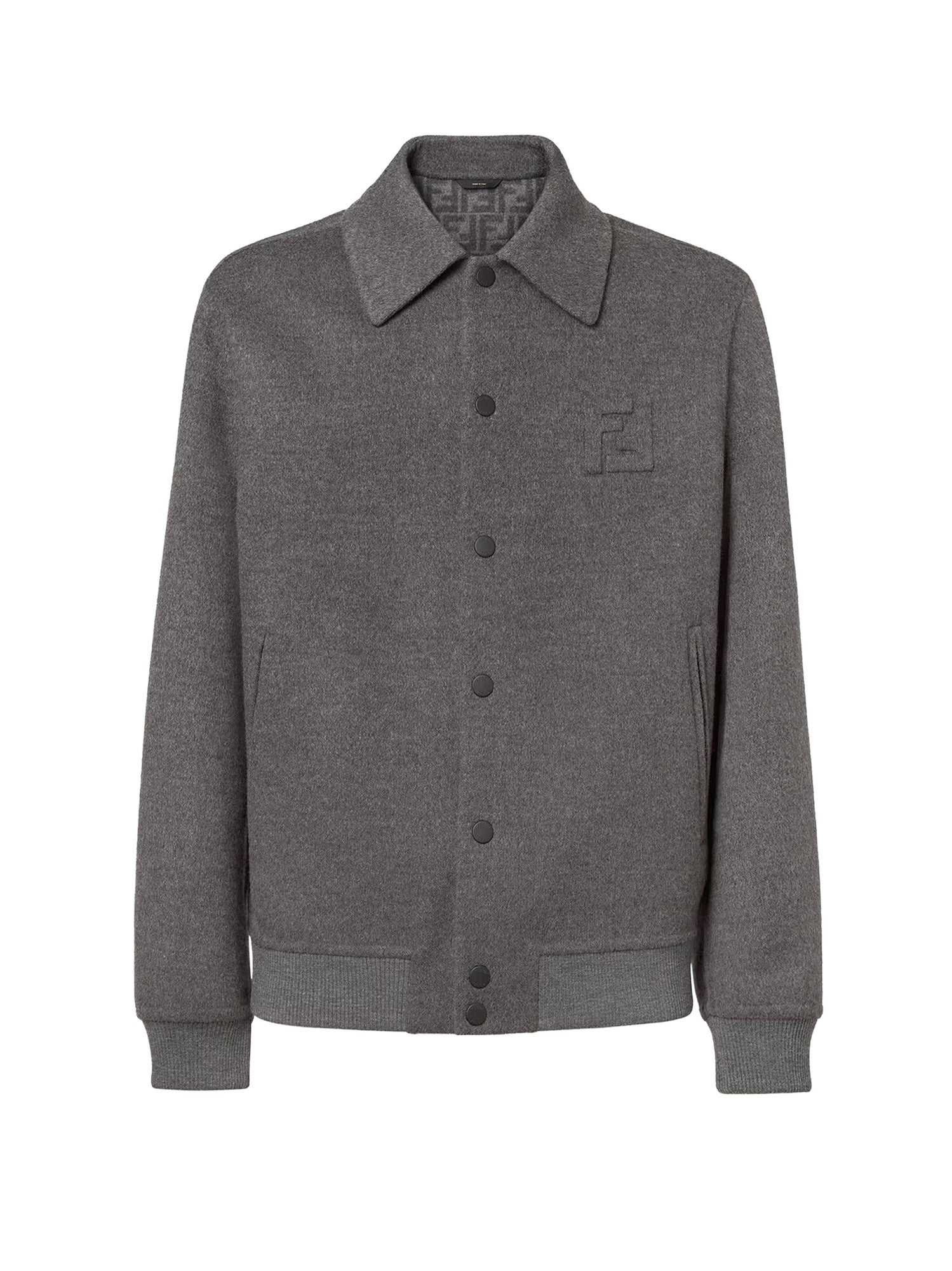 Fendi Jackets Greymelange Lana Vergine Seta