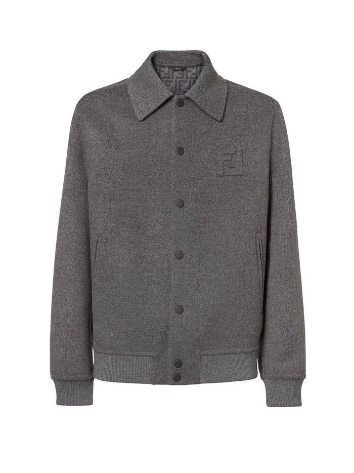 Fendi Jackets Greymelange Lana Vergine Seta