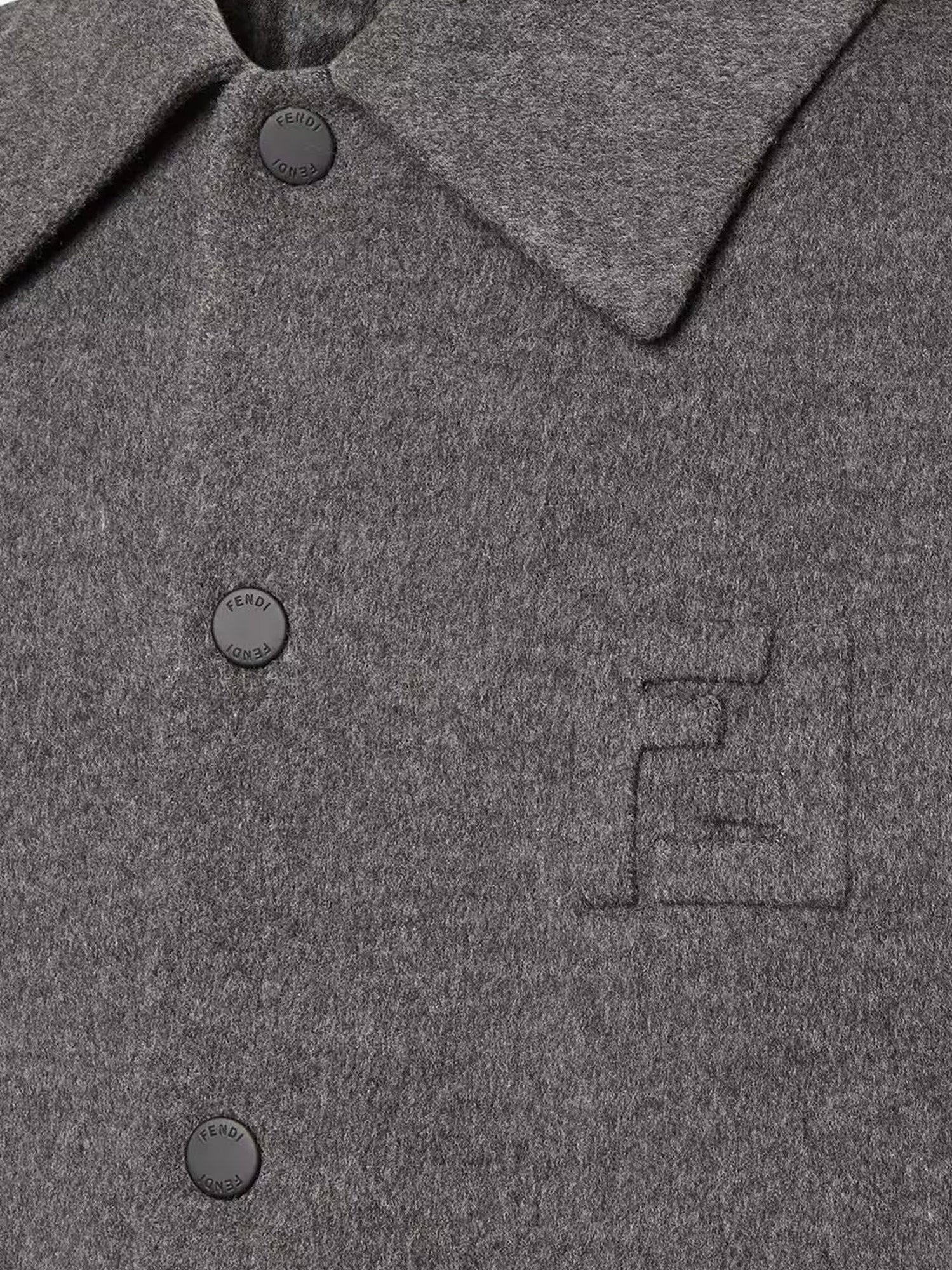 Fendi Jackets Greymelange Lana Vergine Seta