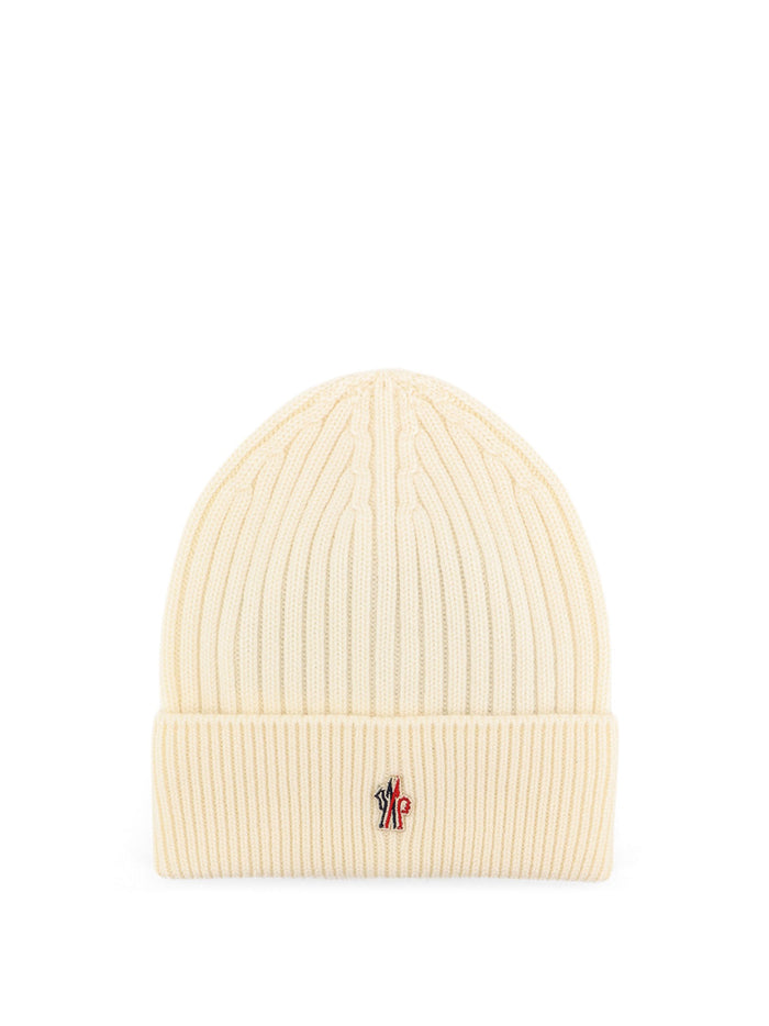 Moncler Grenoble Hats Cream Lana Vergine