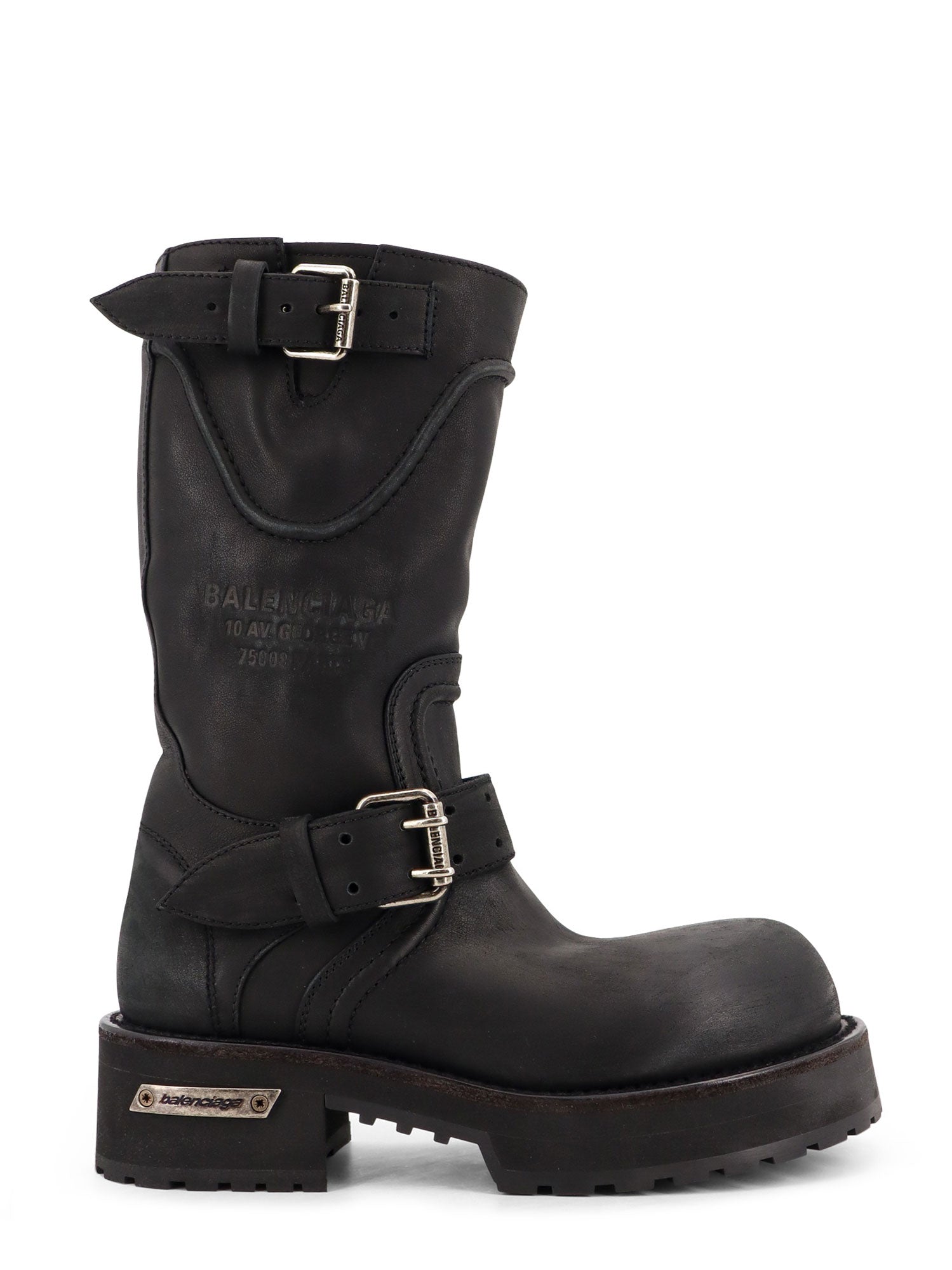 Balenciaga Boots Blacksilver Pelle