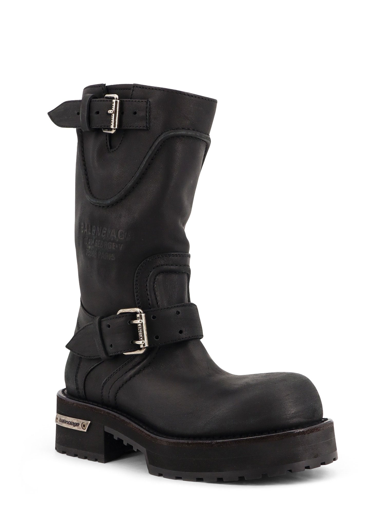 Balenciaga Boots Blacksilver Pelle