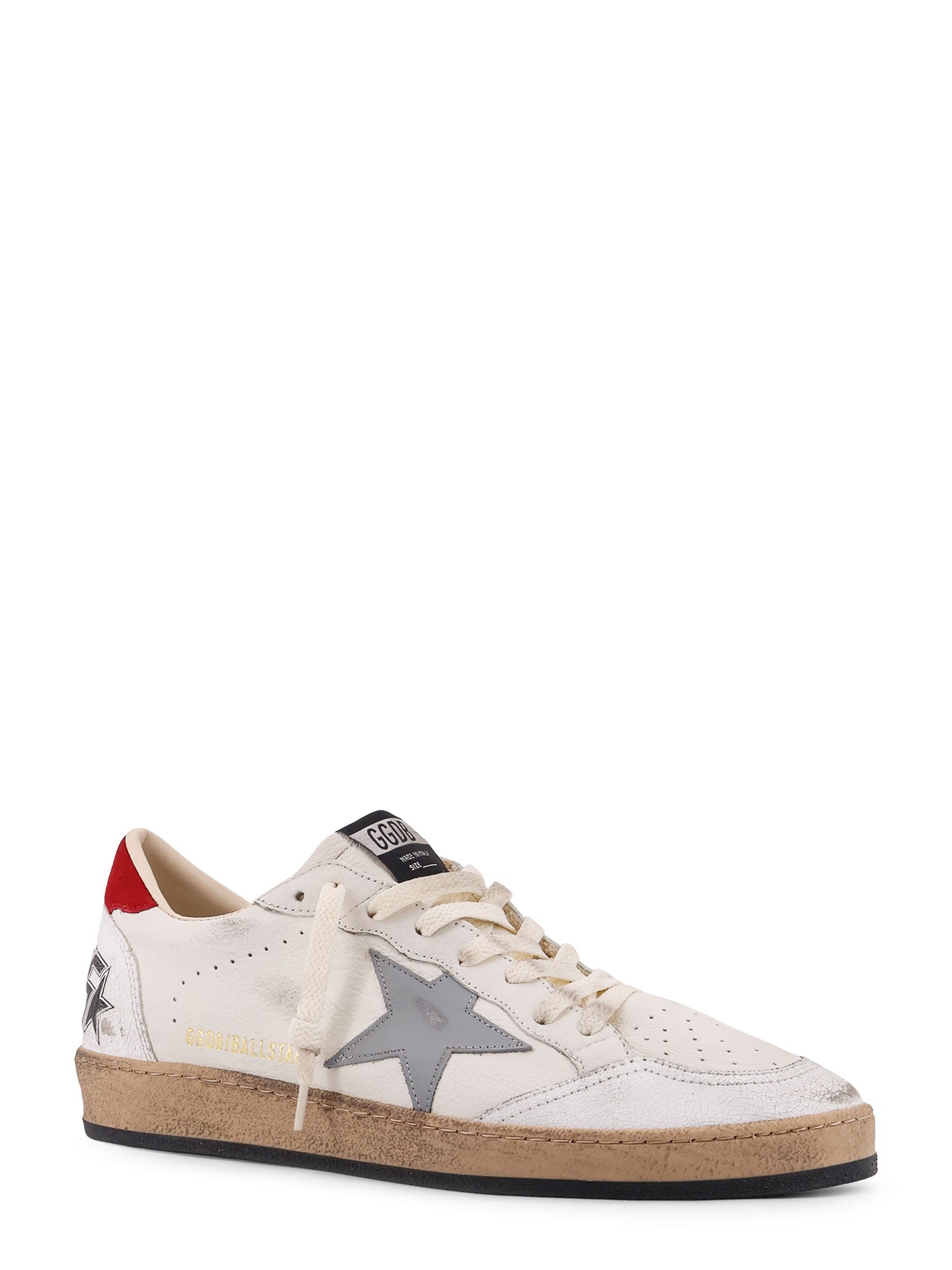 Golden Goose Sneakers White Silver Blue Red Pelle