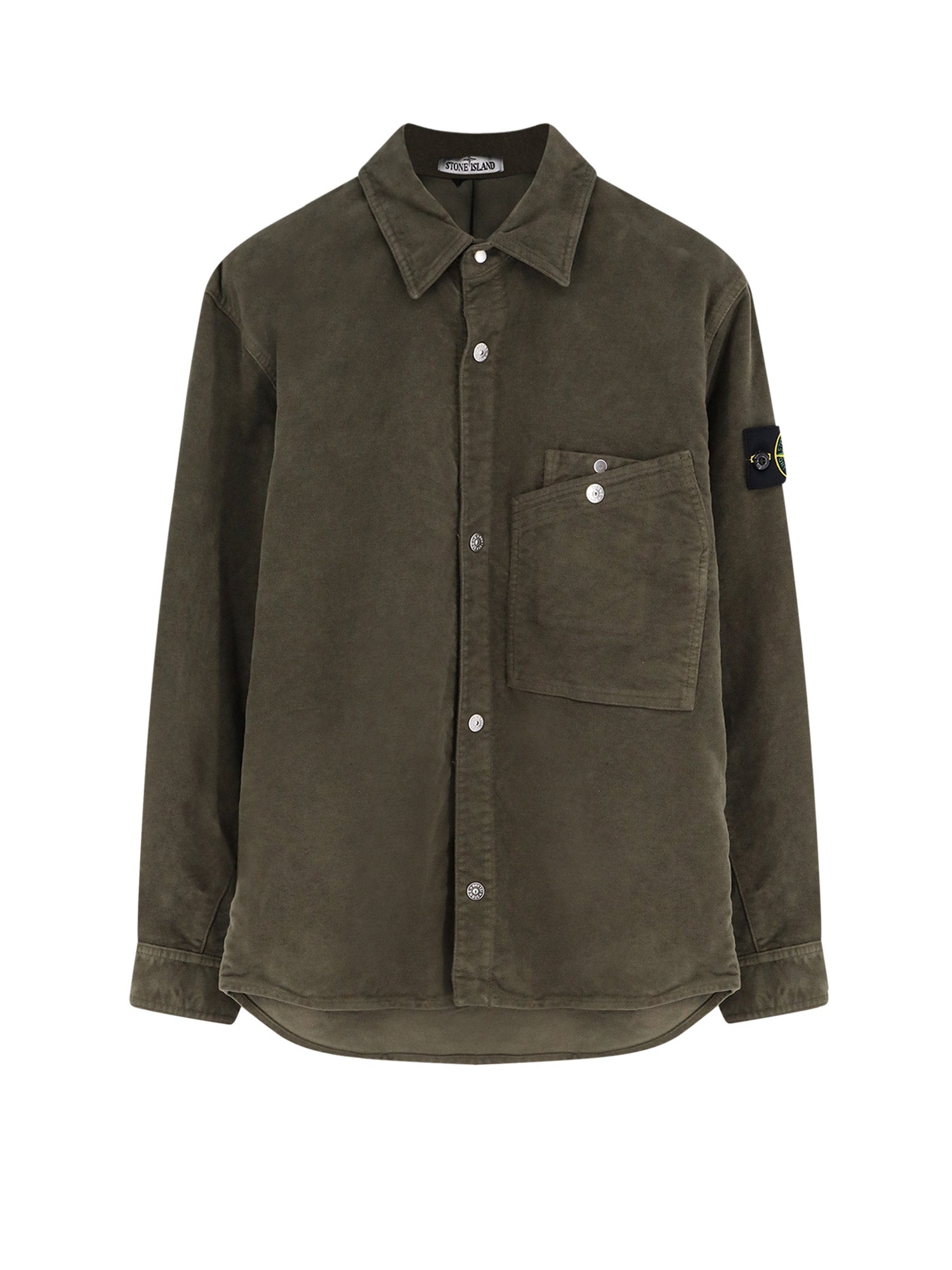 Stone Island Shirts Military Green Cotone