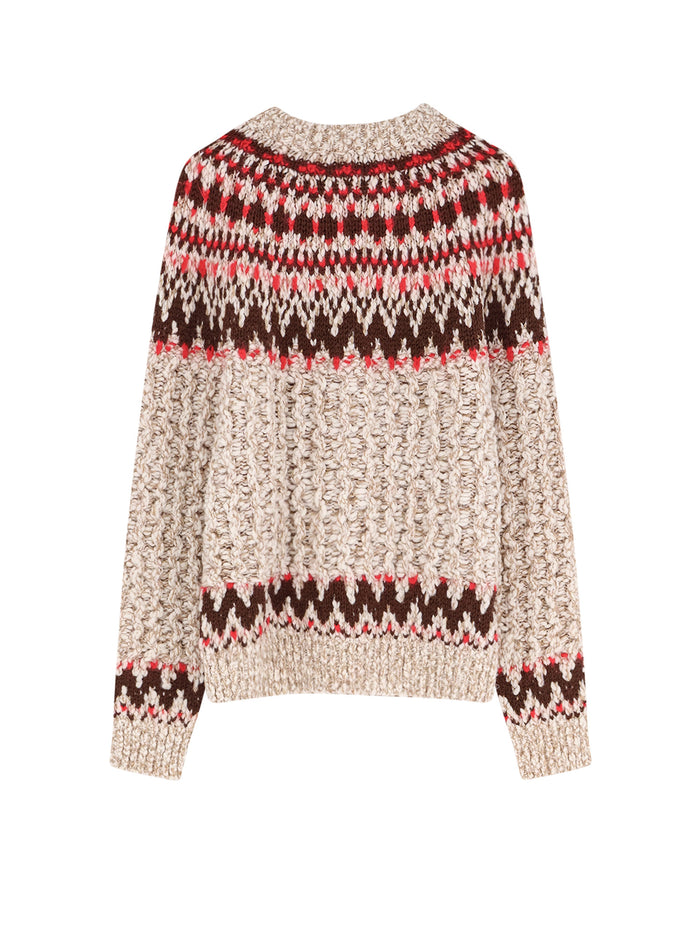 Moncler Grenoble Sweaters Beige Lana Vergine