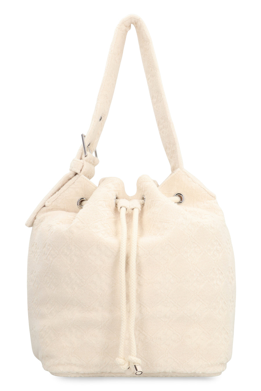 Towelling Bucket Bag Ivory Cotton