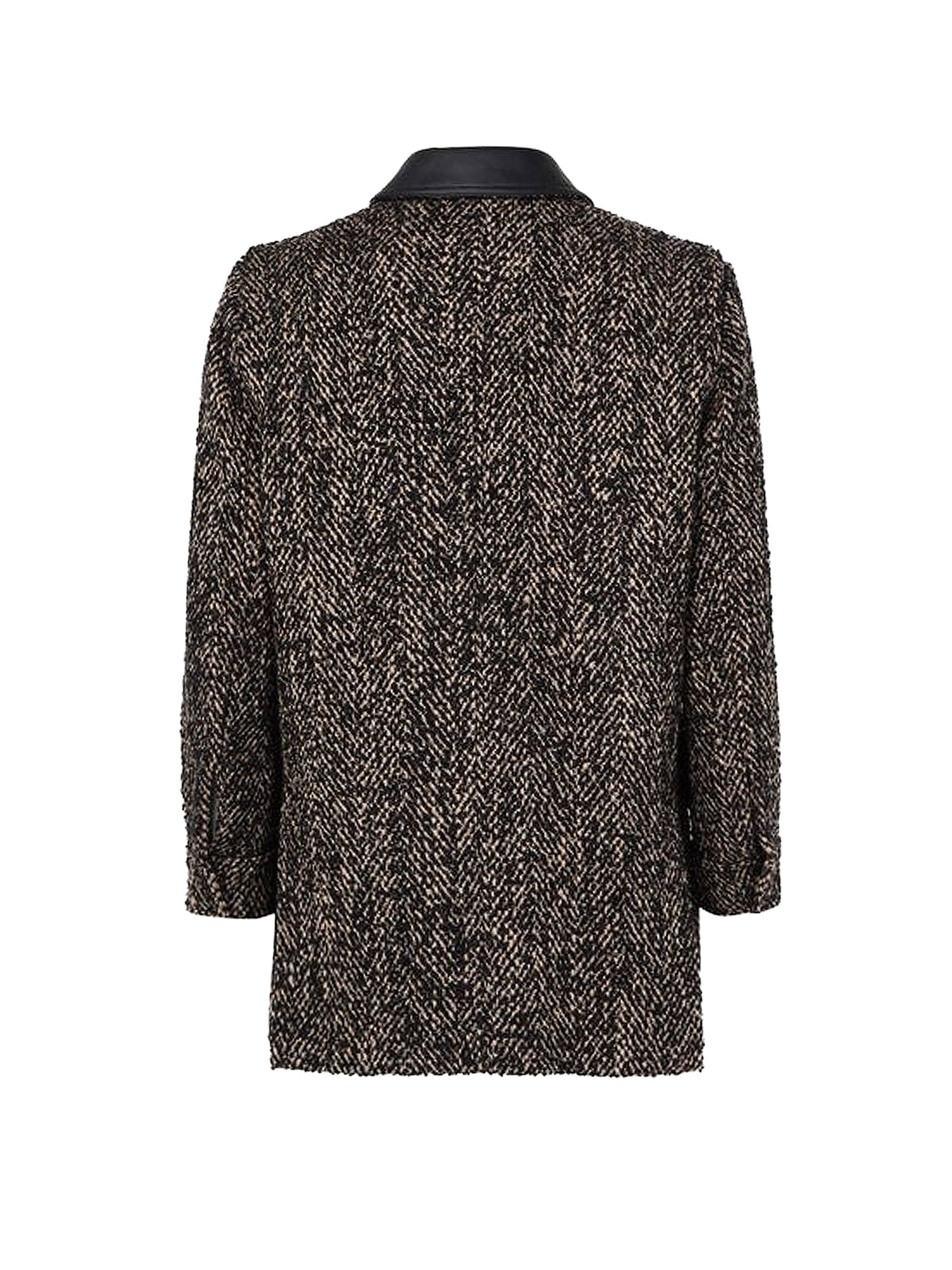 Max Mara Coats Brown Lana Vergine Poliammide