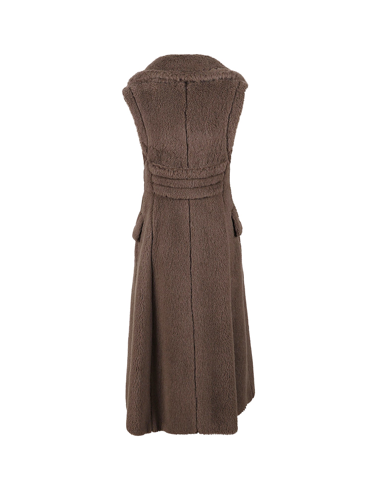 Max Mara Coats Marrone Bronzo Alpaca Lana Seta