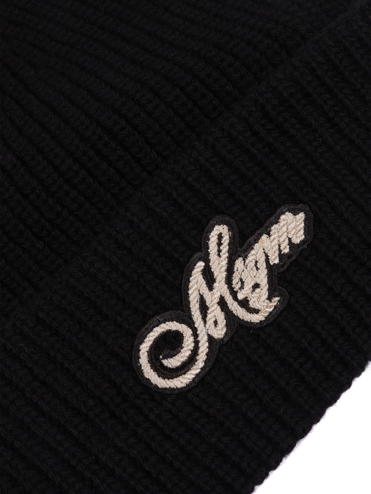 Knitted Hat Girl Black Wool Acrylic