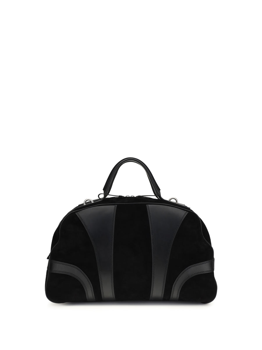 Travel Bag Calf Leather Black Shoulder
