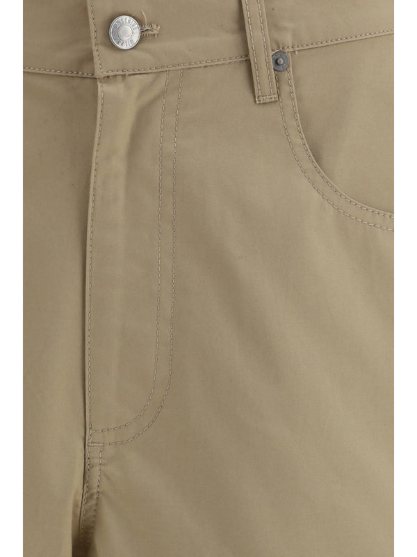 Long Bermuda Shorts Cotton Brown