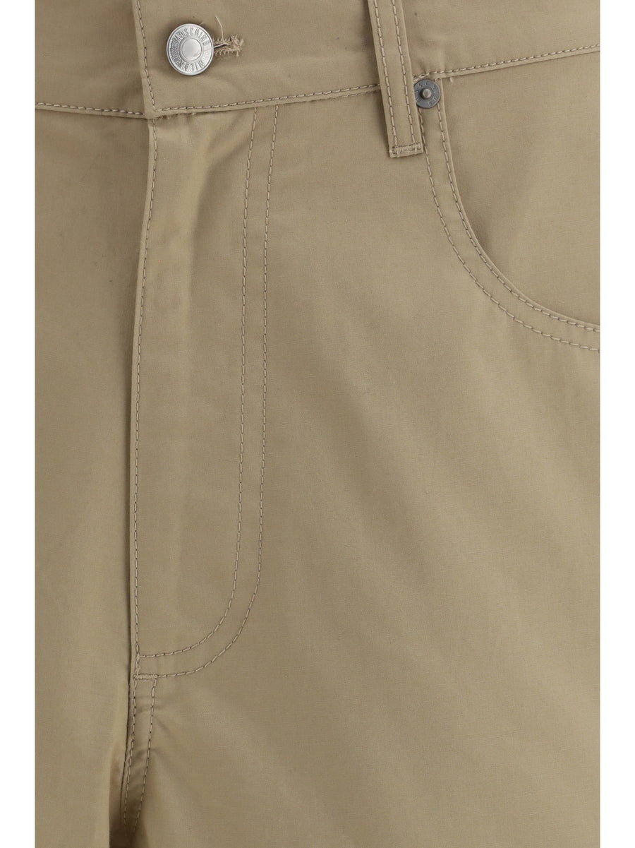 Long Bermuda Shorts Cotton Brown