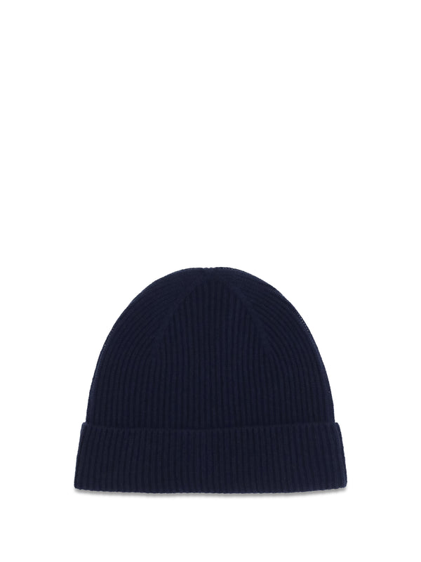 Wool Beanie Hat Blue (ovis Aries)