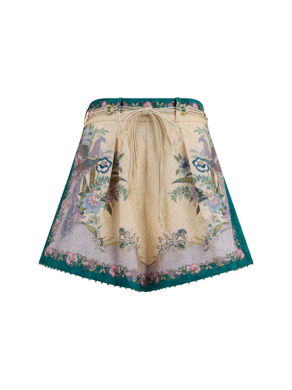 Zimmermann 100% Linen bermuda shorts in cream