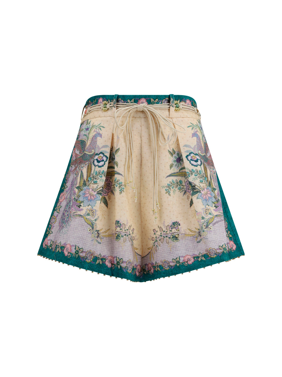 Zimmermann 100% Linen bermuda shorts in cream