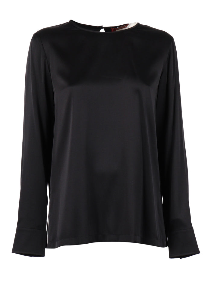 SHIRT Black Silk Elastane