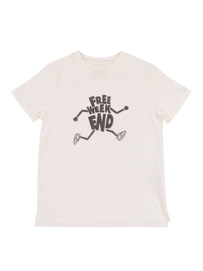 T-Shirt-Top White Cotton Short Sleeves T-shirt