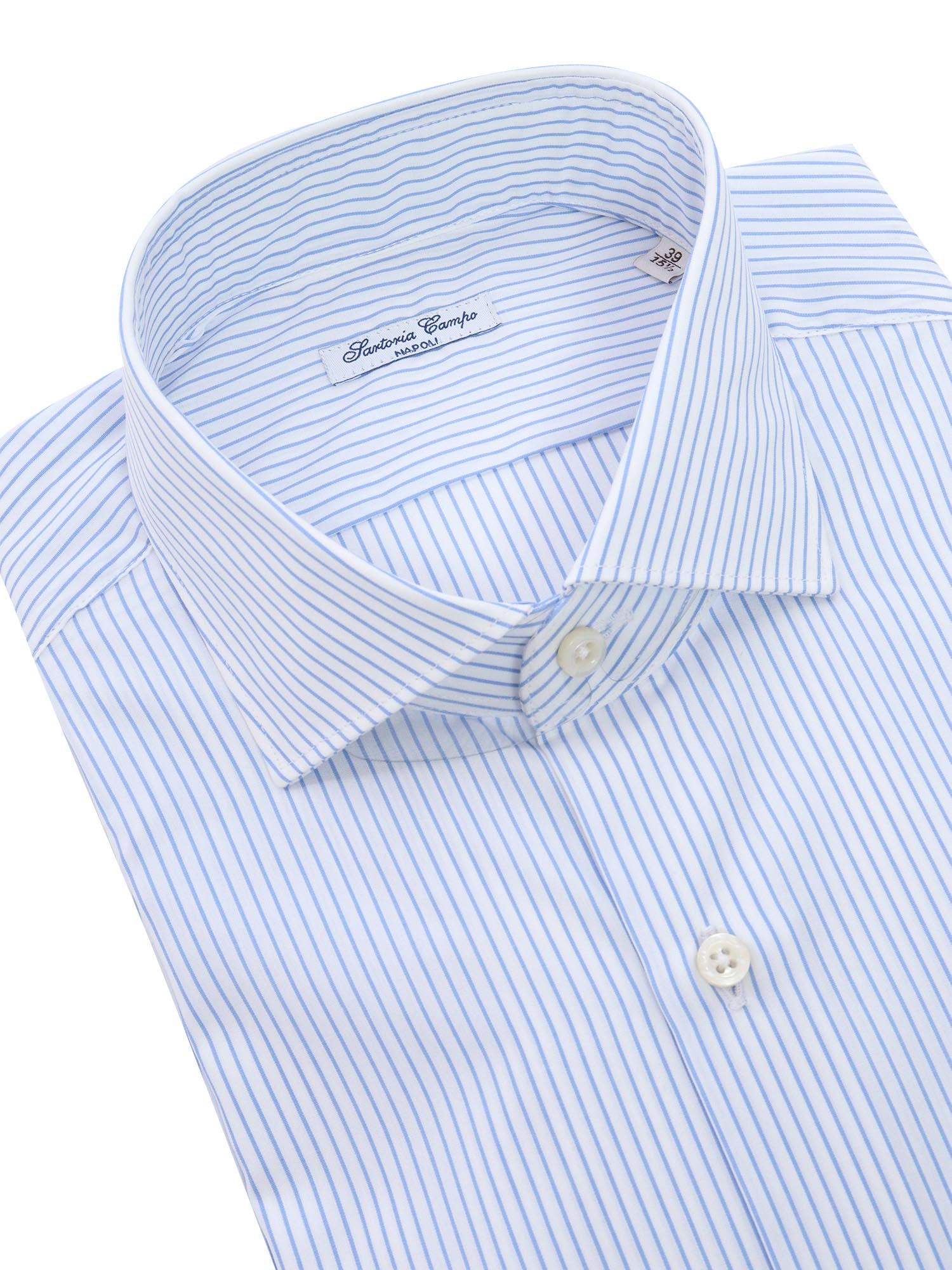 White and blue striped shirt Multicolor Cotton