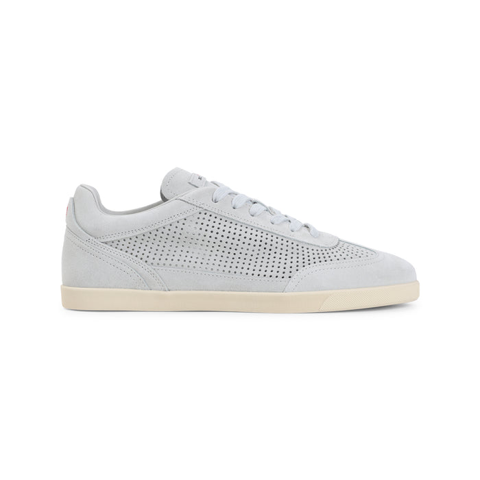 Sneakers White Suede Calf Leather Rubber Shoe