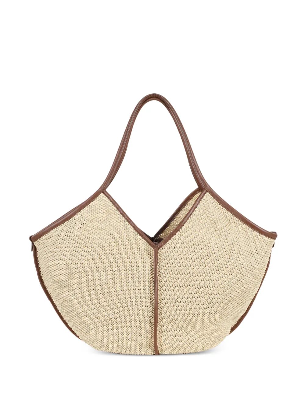 Calella Soft Raffia Brown Viscose Calf Leather Bag