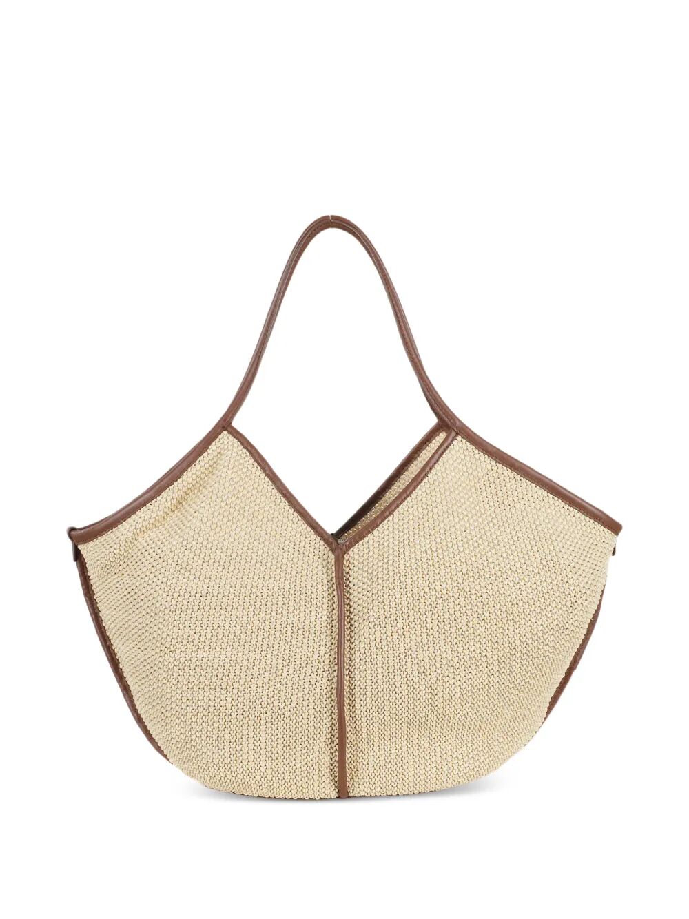 Calella Soft Raffia Brown Viscose Calf Leather Bag