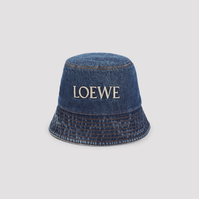 Denim Bucket Hat Blue Cotton