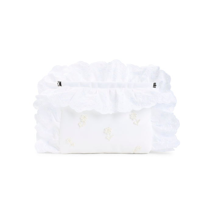 Pillowcase Clutch White Polyester Bag