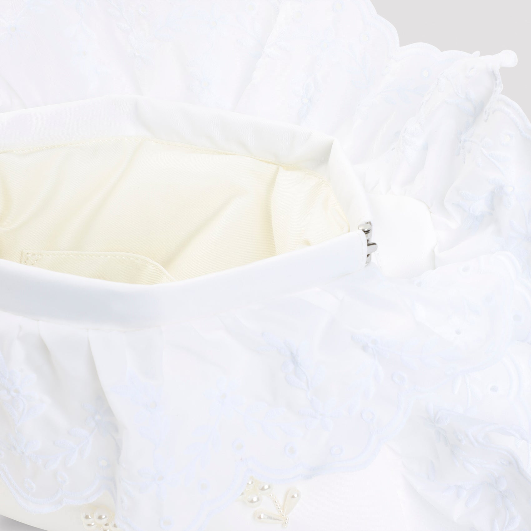 Pillowcase Clutch White Polyester Bag