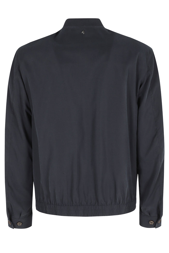 Bomber Microfibra Blue Poliestere Giubbotto