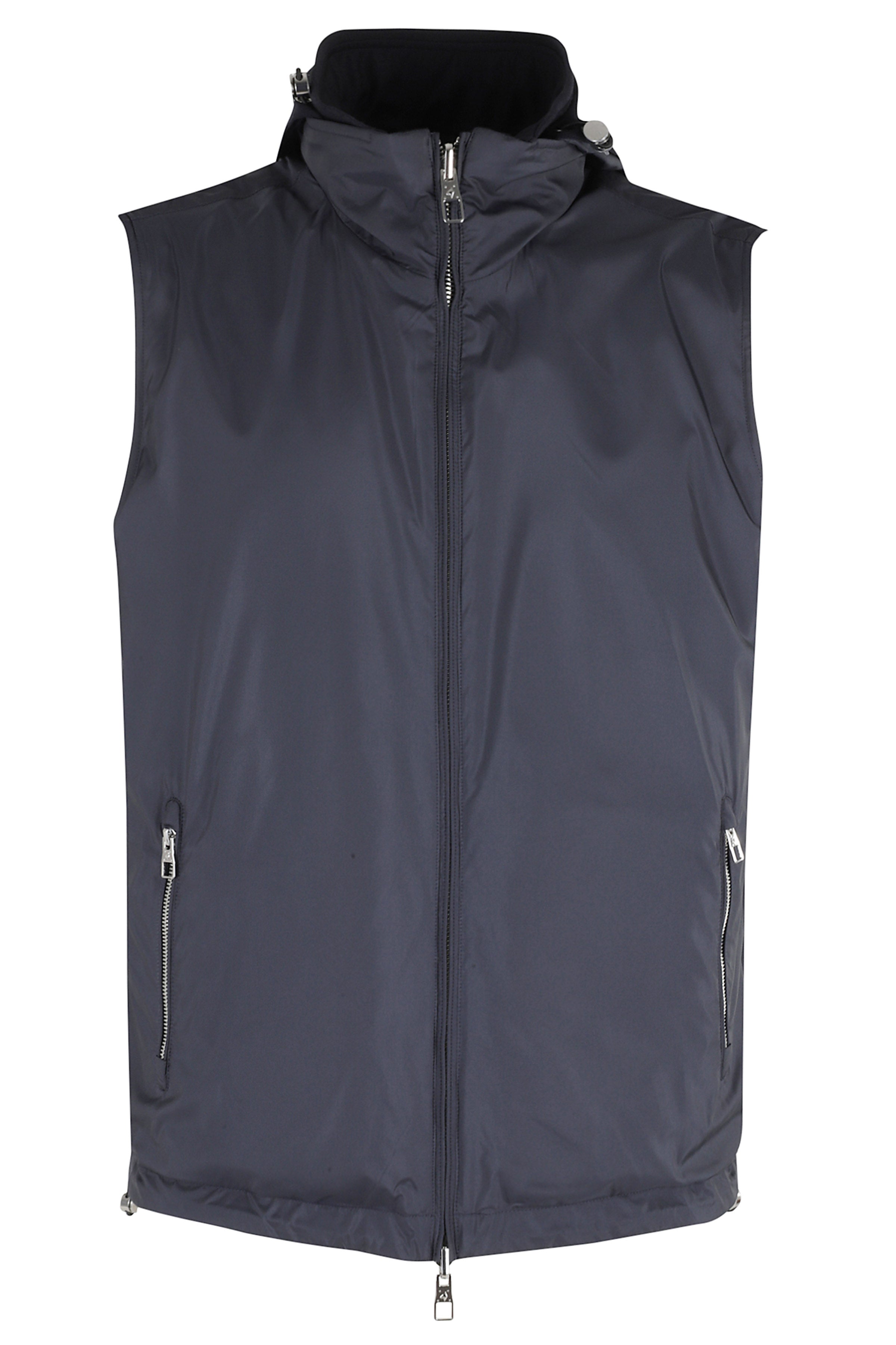 Gilet Reversibile Lana Merino Nylon Blue Vergine