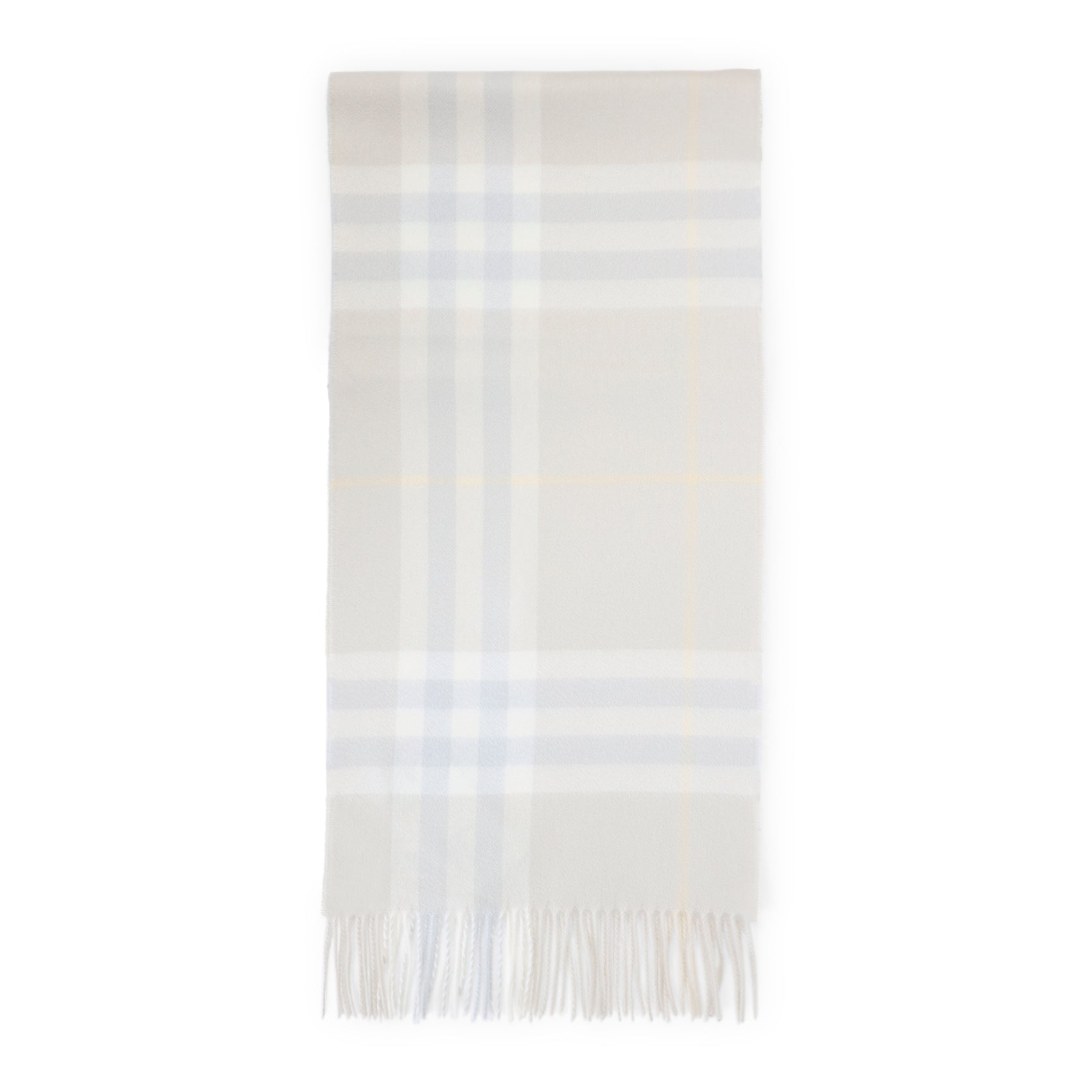 Giant Check Scarf Grey Cashmere