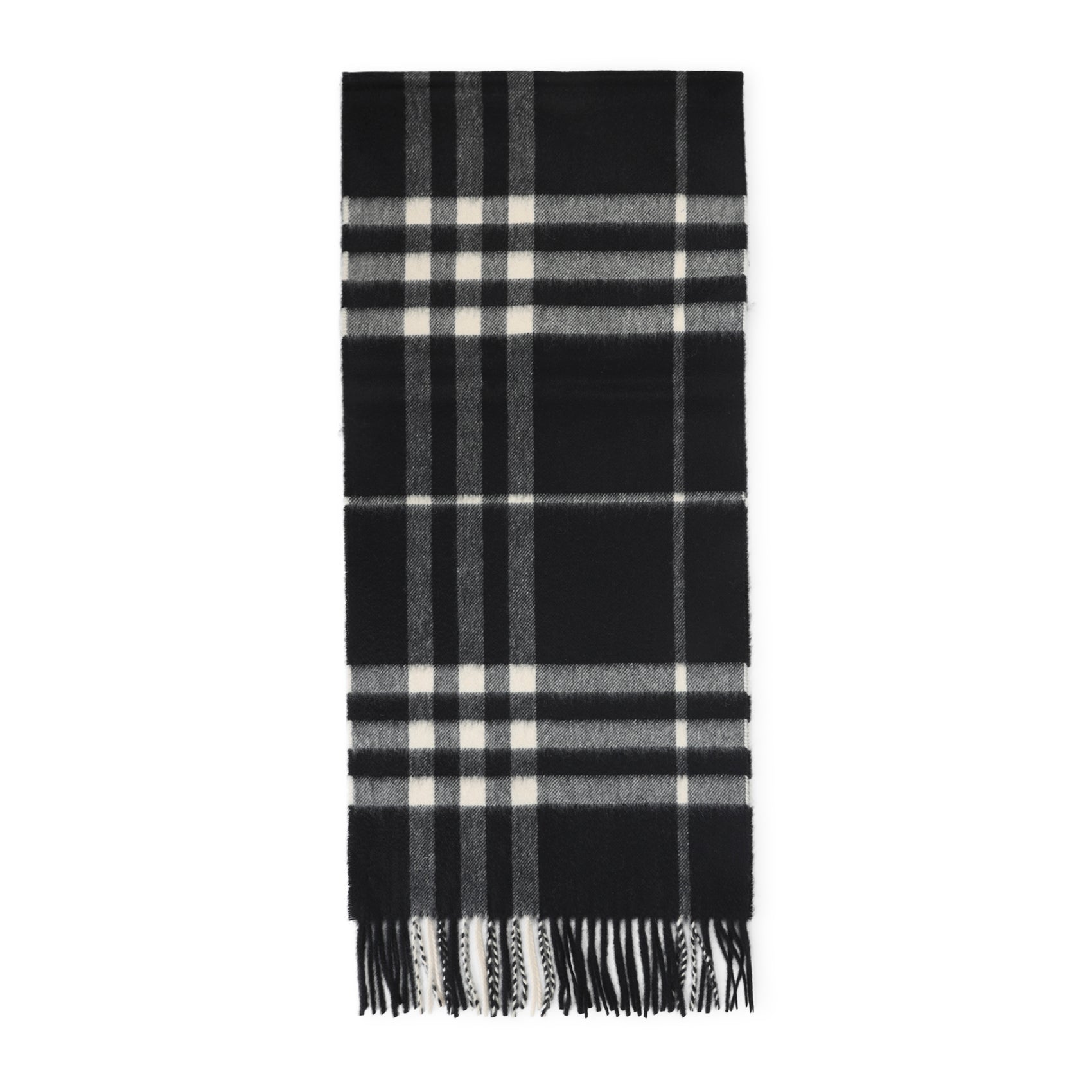 Check Scarf Black Cashmere