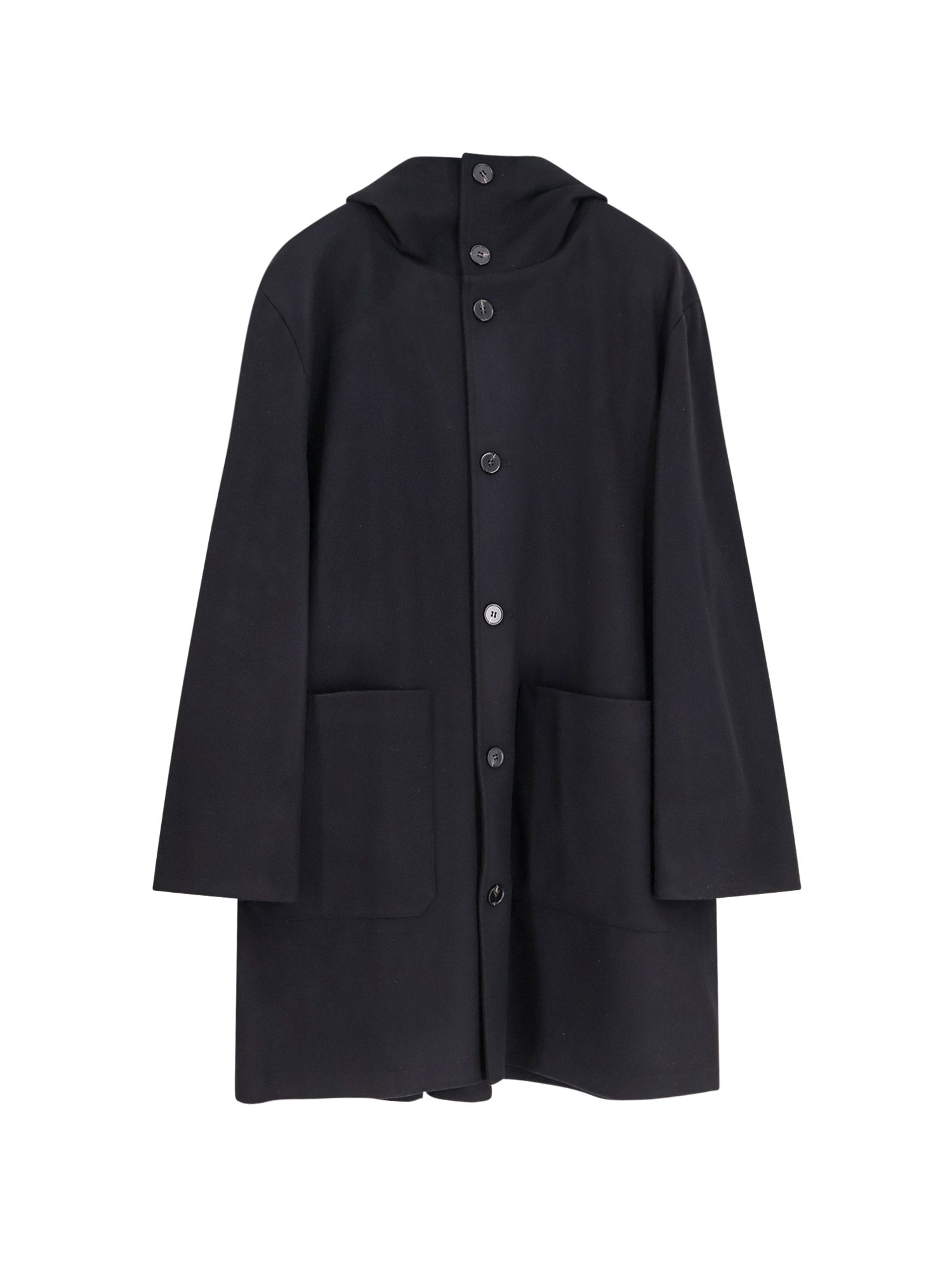Paltò Coats Black Lana Nylon