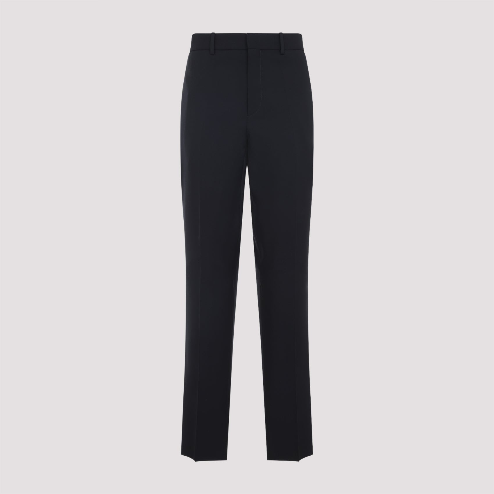 Slim Fit Pants Blue Wool