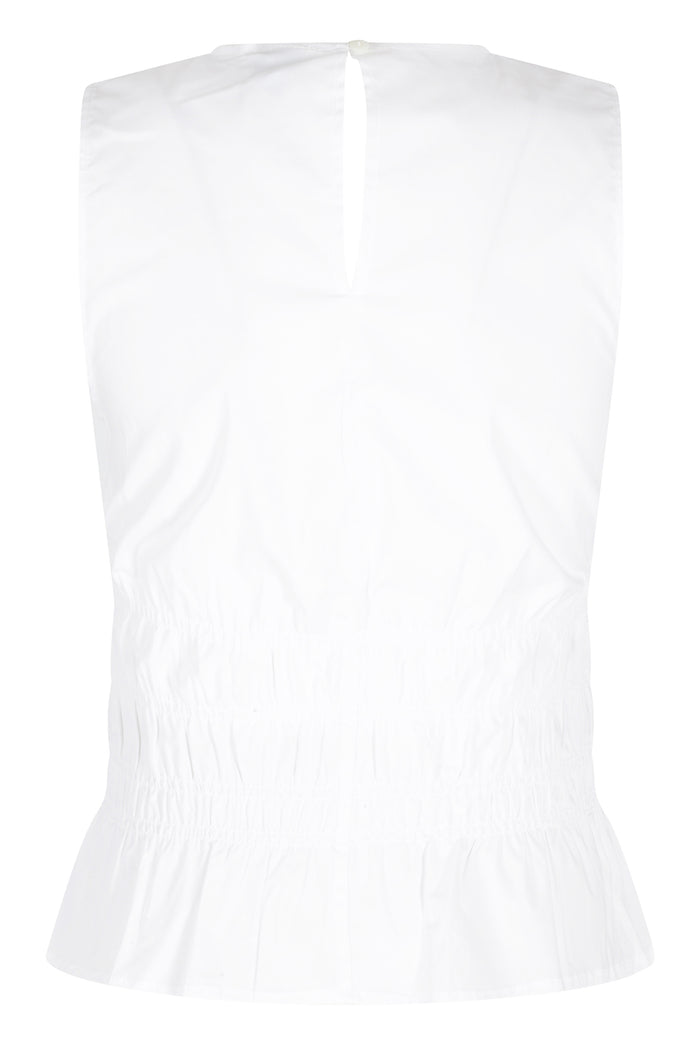 Culver Top White Cotone Elastan